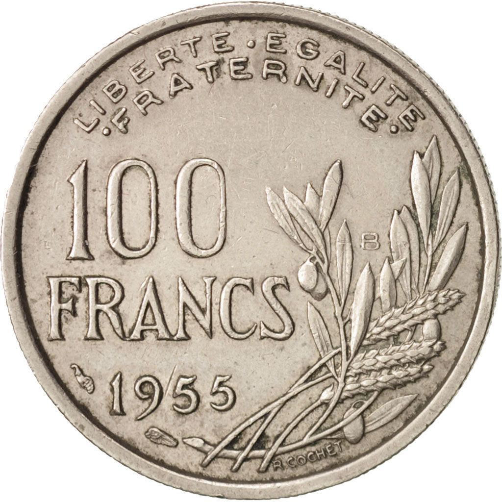 France, Cochet, 100 Francs, 1955, Beaumont - Le Roger, AU(50-53)
