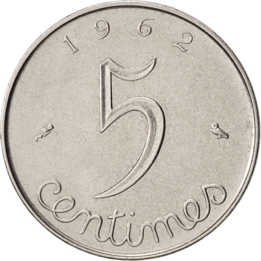 Moneta, Francia, Épi, 5 Centimes, 1962, Paris, SPL-, Acciaio inossidabile