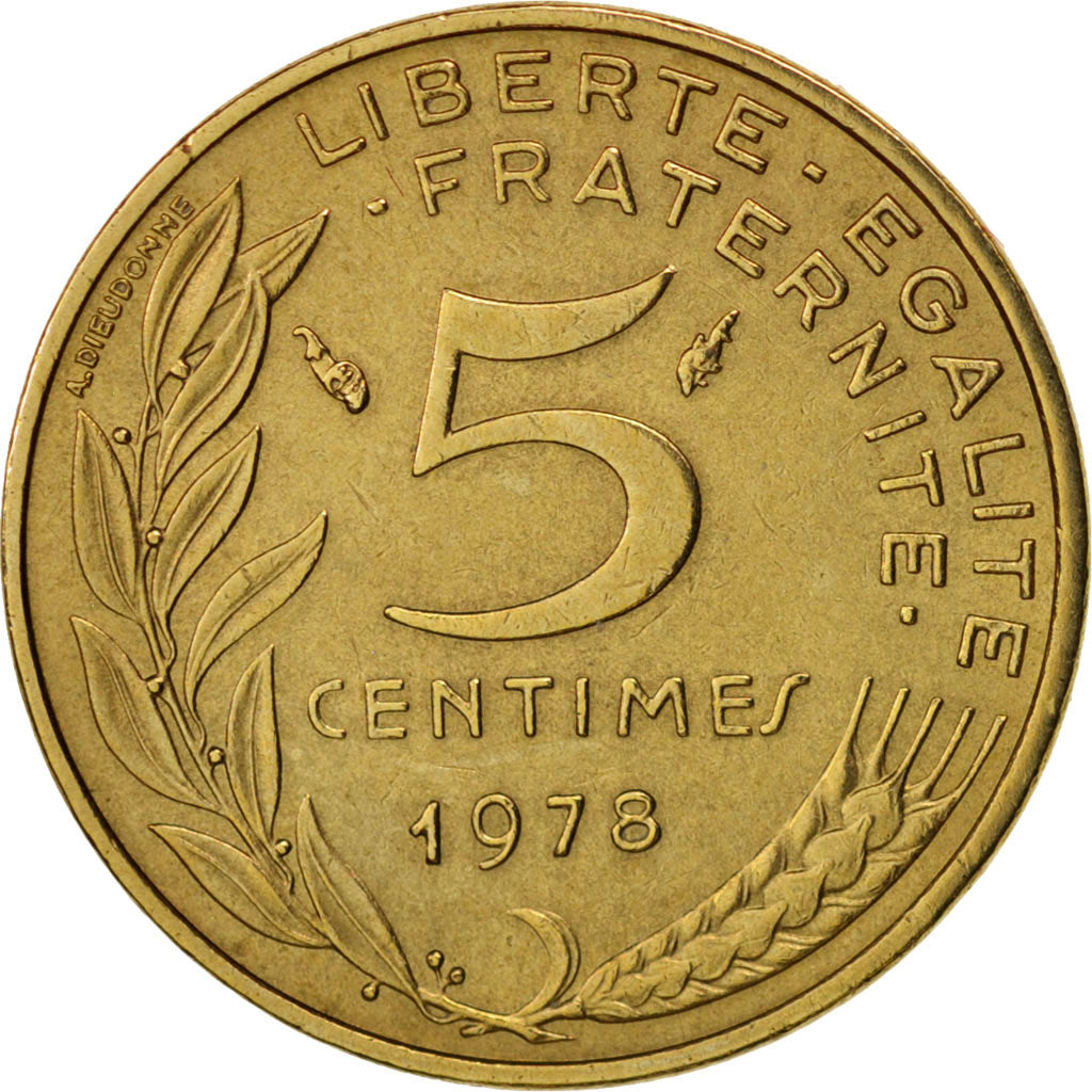 Coin, France, Marianne, 5 Centimes, 1978, Paris, AU(55-58), Aluminum-Bronze