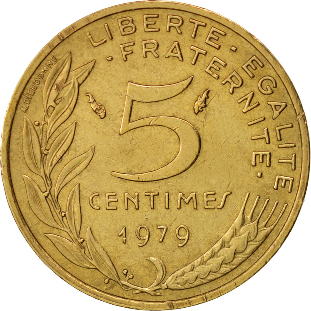 Coin, France, Marianne, 5 Centimes, 1979, Paris, AU(55-58), Aluminum-Bronze