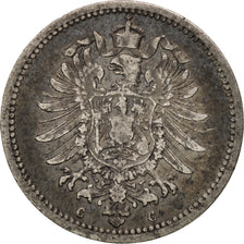 Coin, GERMANY - EMPIRE, Wilhelm I, 20 Pfennig, 1875, Frankfurt, EF(40-45)