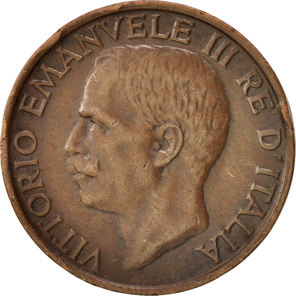 Italy, Vittorio Emanuele III, 10 Centesimi, 1921, Rome, AU(50-53), Bronze, KM:60
