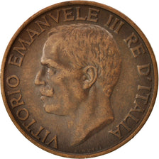 Italy, Vittorio Emanuele III, 10 Centesimi, 1922, Rome, EF(40-45), Bronze, KM:60
