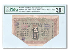 Billet, Chine, 5 Dollars, 1908, 1908, KM:S1233b, Gradée, PMG, 6007609-003, TB