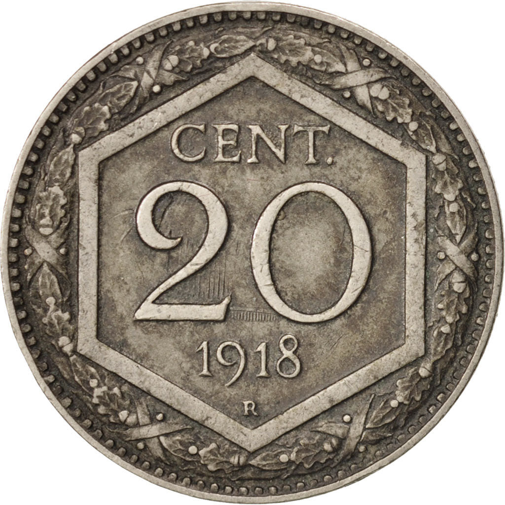 Coin, Italy, Vittorio Emanuele III, 20 Centesimi, 1918, Rome, AU(50-53)