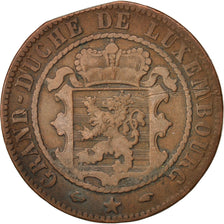 Coin, Luxembourg, William III, 10 Centimes, 1860, Paris, VF(20-25), Bronze
