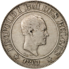 Belgio, Leopold I, 20 Centimes, 1861, BB, Rame-nichel, KM:20