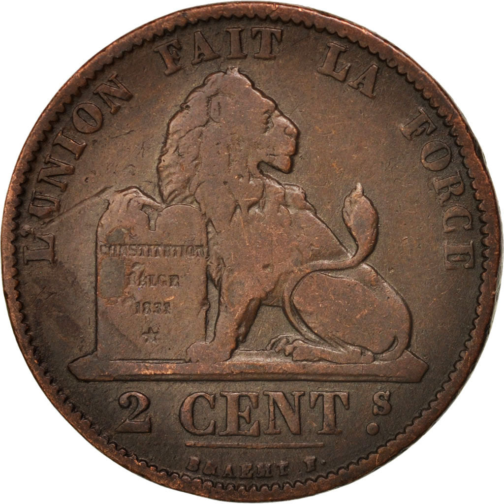 Coin, Belgium, Leopold II, 2 Centimes, 1873, VF(20-25), Copper, KM:35.1