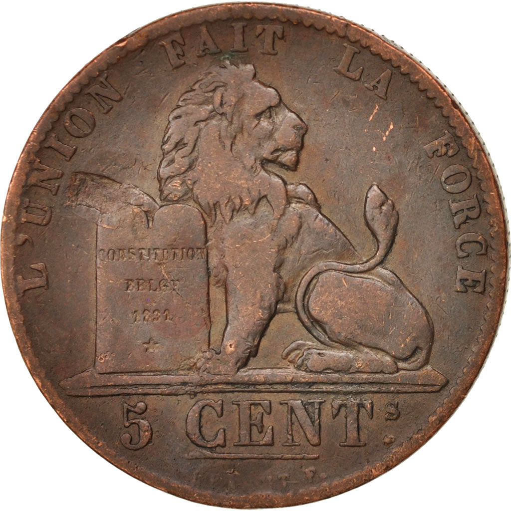 Coin, Belgium, Leopold I, 5 Centimes, 1848, VF(30-35), Copper, KM:5.1