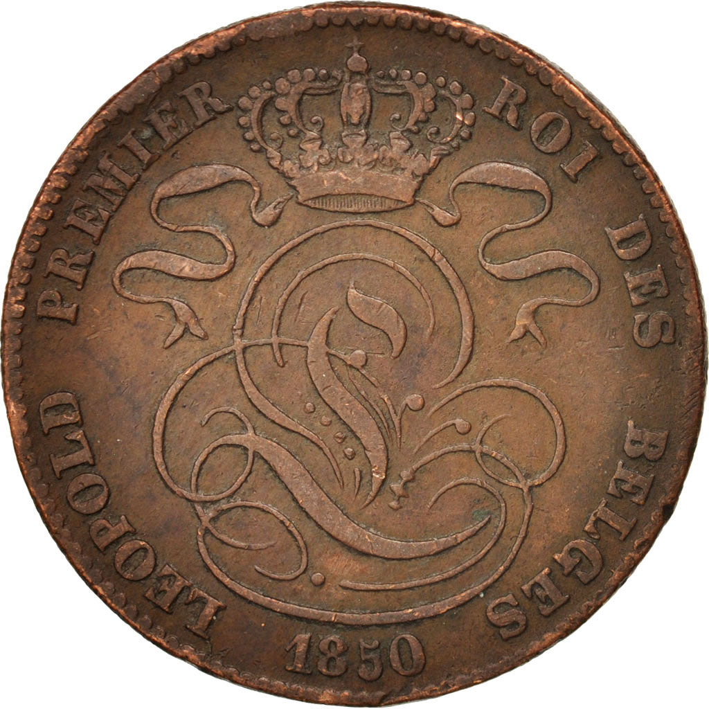 Belgium, Leopold I, 5 Centimes, 1850, VF(30-35), Copper, KM:5.1