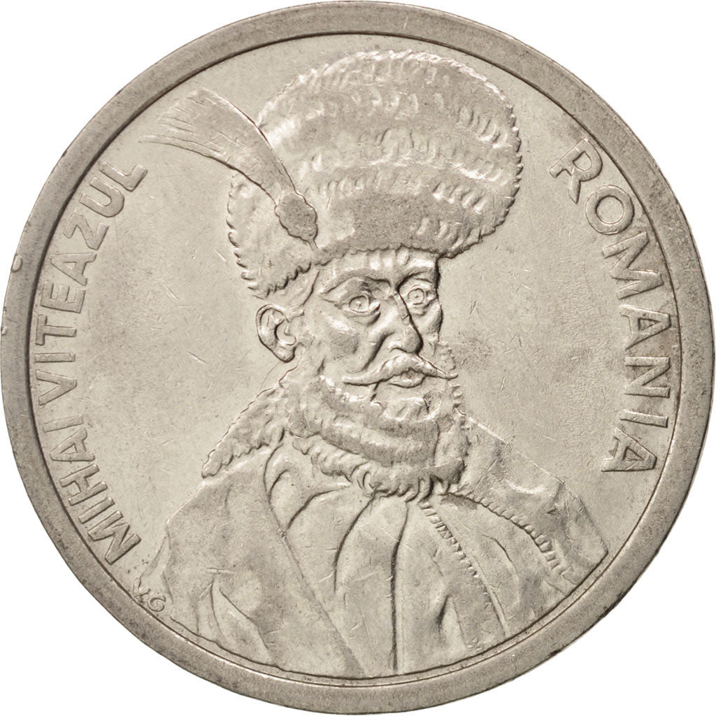 Romania, 100 Lei, 1993, AU(50-53), Nickel plated steel, KM:111