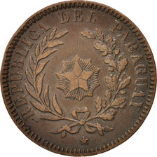 Paraguay, 2 Centesimos, 1870, EF(40-45), Copper, KM:3