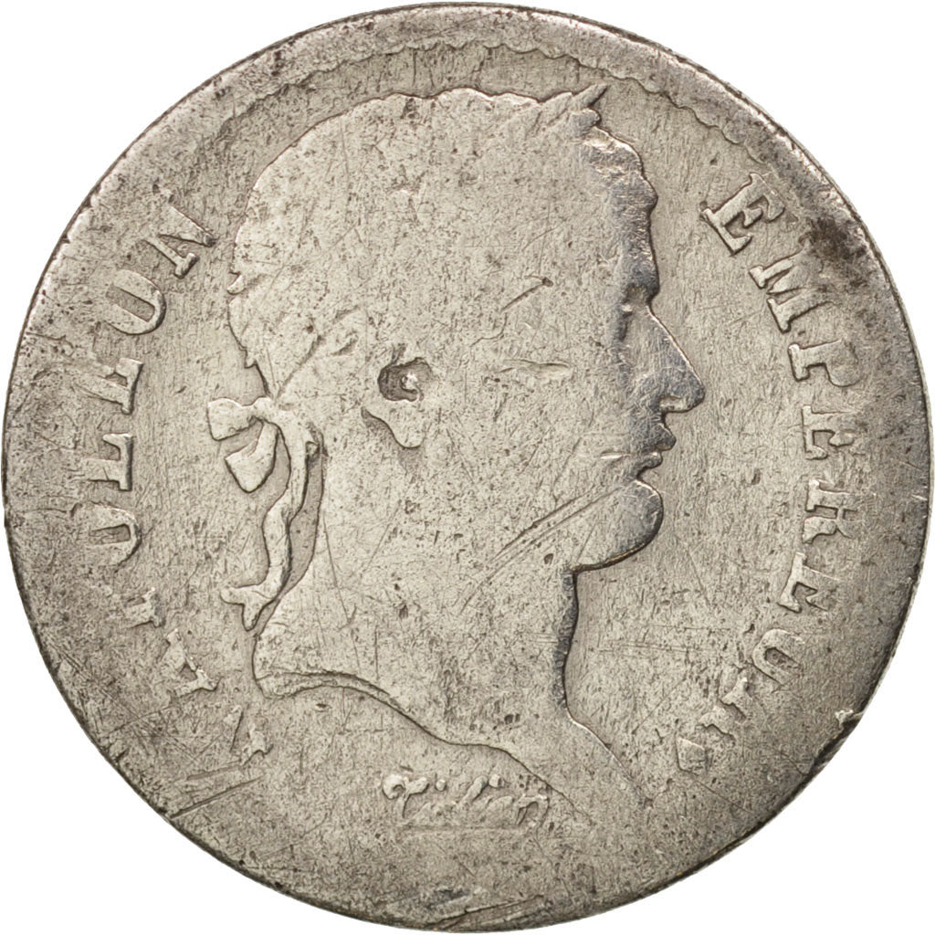 Frankreich, Napoléon I, 1/2 Franc, 1810, Rouen, G(4-6), Silver, KM:691.2