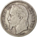 France, Napoleon III, Napoléon III, Franc, 1866, Strasbourg, VF(30-35), Silver