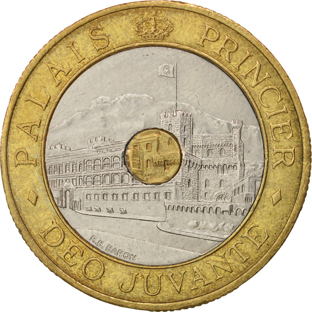 Monaco, Rainier III, 20 Francs, 1997, AU(50-53), Tri-Metallic, KM:165