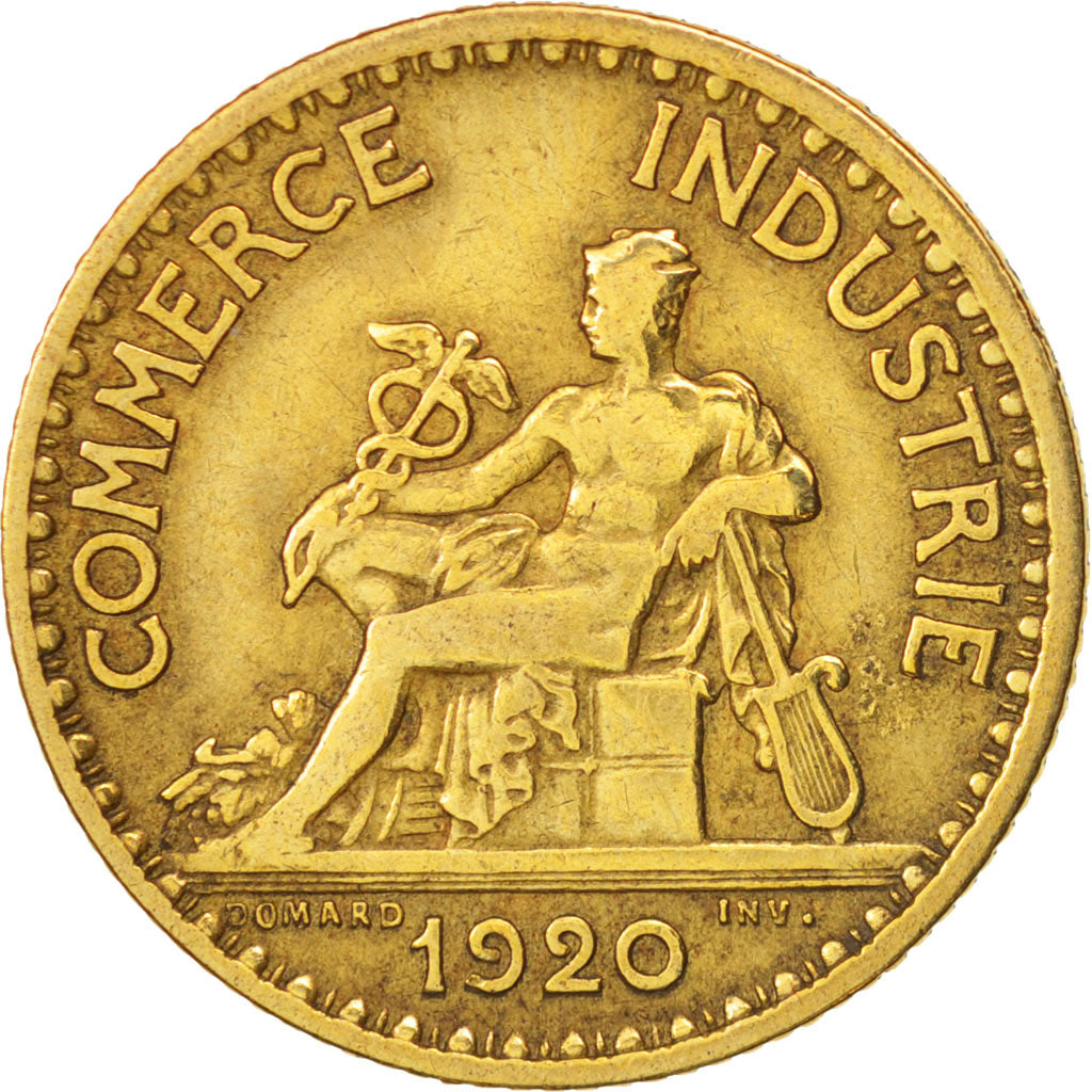 France, Semeuse, Franc, 1920, Paris, EF(40-45), Silver, KM:844.1, Gadoury:468