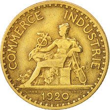 France, Semeuse, Franc, 1920, Paris, EF(40-45), Silver, KM:844.1, Gadoury:468