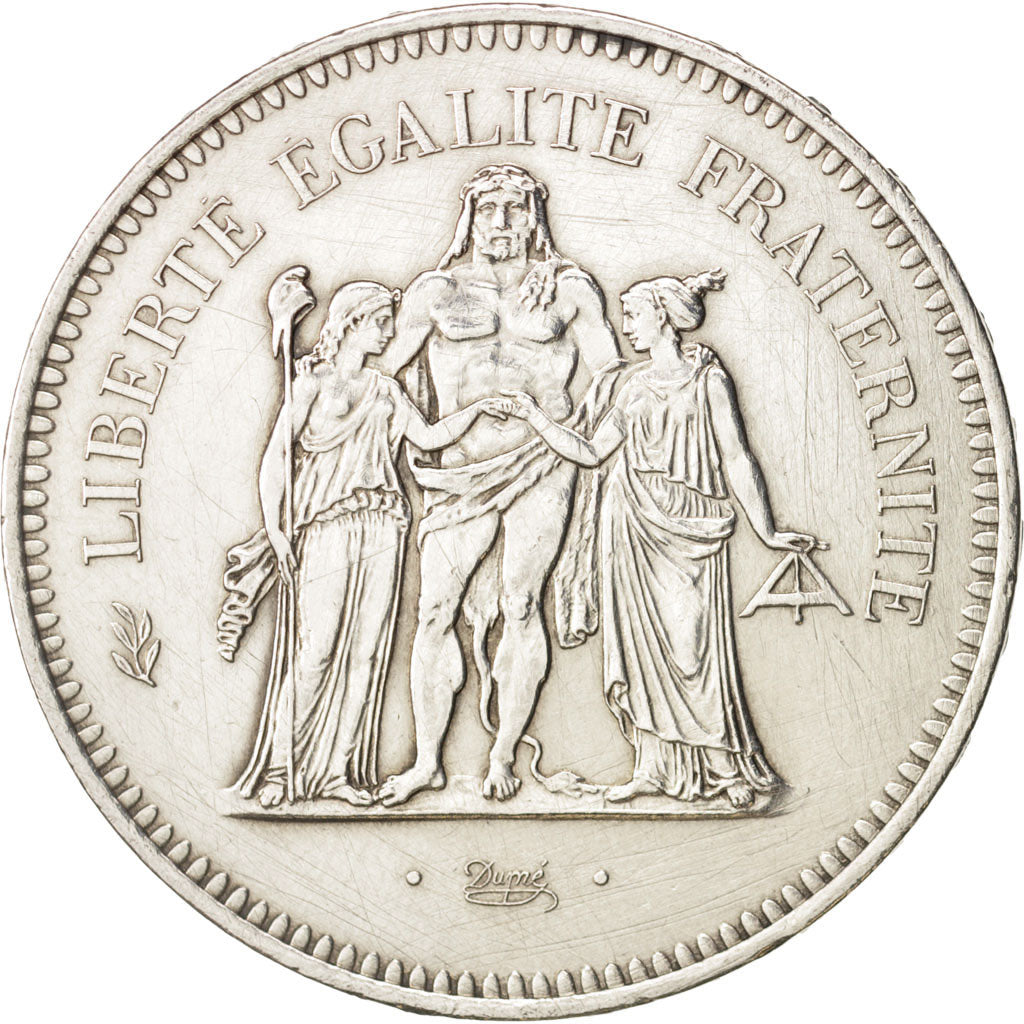 France, Hercule, 50 Francs, 1977, Paris, AU(50-53), Silver, KM:941.1