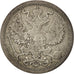 Monnaie, Russie, Nicholas II, 20 Kopeks, 1889, Saint-Petersburg, TB+, Argent