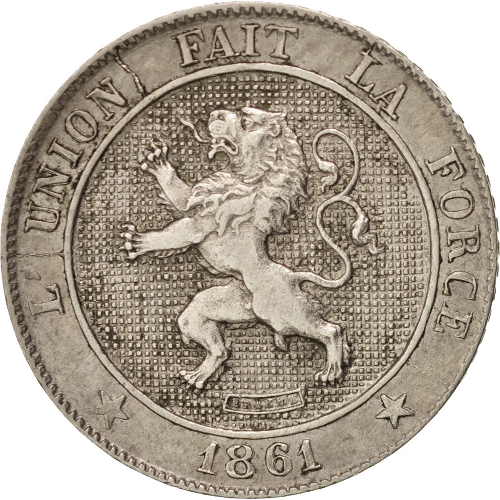 Coin, Belgium, Leopold I, 5 Centimes, 1861, AU(50-53), Copper-nickel, KM:21