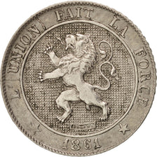 Coin, Belgium, Leopold I, 5 Centimes, 1861, AU(50-53), Copper-nickel, KM:21