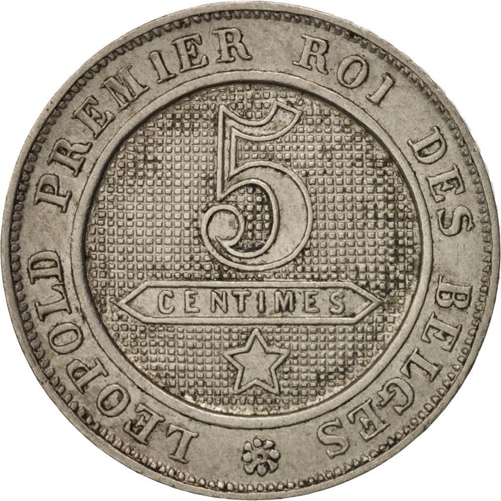 Coin, Belgium, Leopold I, 5 Centimes, 1861, AU(50-53), Copper-nickel, KM:21