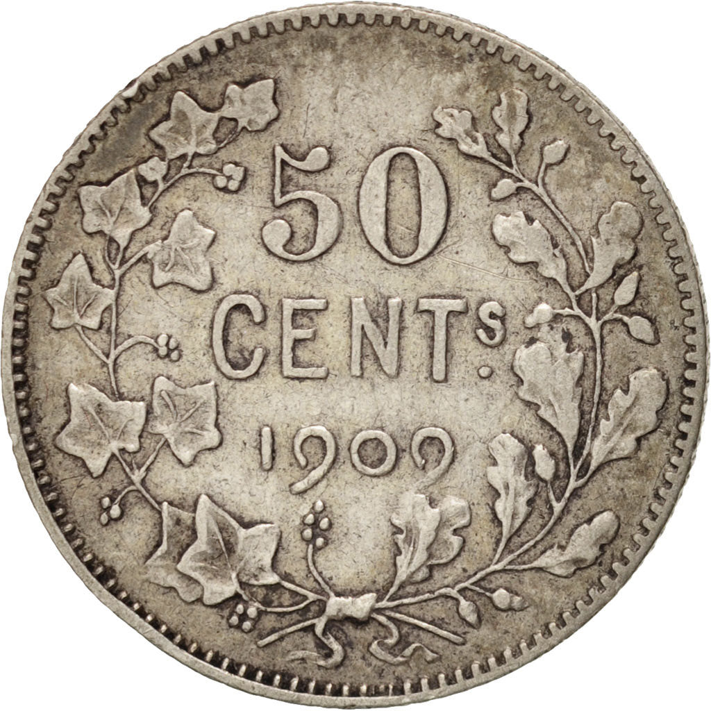 Coin, Belgium, 50 Centimes, 1909, EF(40-45), Silver, KM:60.2