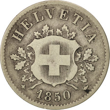 Switzerland, 10 Rappen, 1850, Bern, VF(30-35), Billon, KM:6