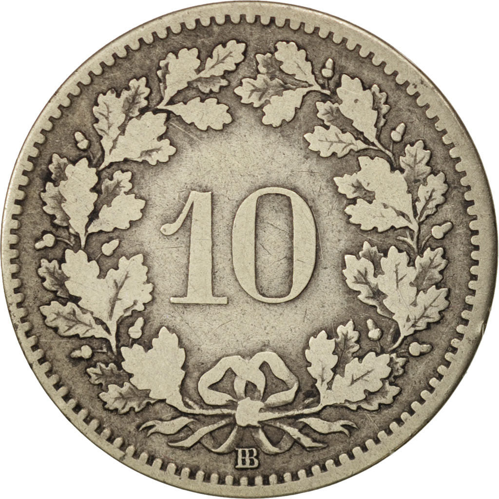 Switzerland, 10 Rappen, 1850, Bern, VF(30-35), Billon, KM:6