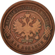 Russie, Nicholas II, 2 Kopeks, 1893, Saint-Petersburg, TB, Cuivre, KM:10.2