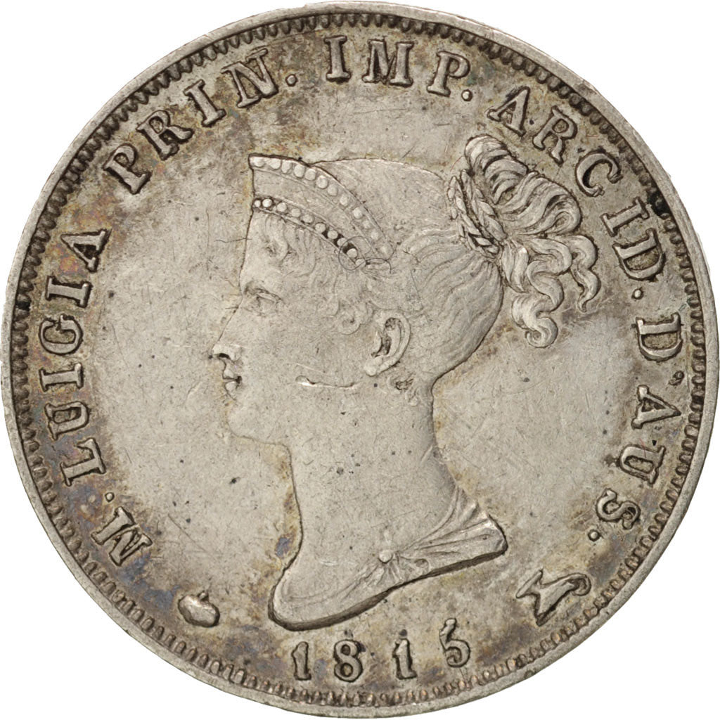 ITALIAN STATES, PARMA, Maria Luigia, 10 Soldi, 1815, Parma, AU(50-53)