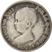 Spain, Alfonso XIII, 50 Centimos, 1892, Madrid, EF(40-45), Silver, KM:690