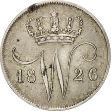 Münze, Niederlande, William I, 10 Cents, 1826, SS+, Silber, KM:53