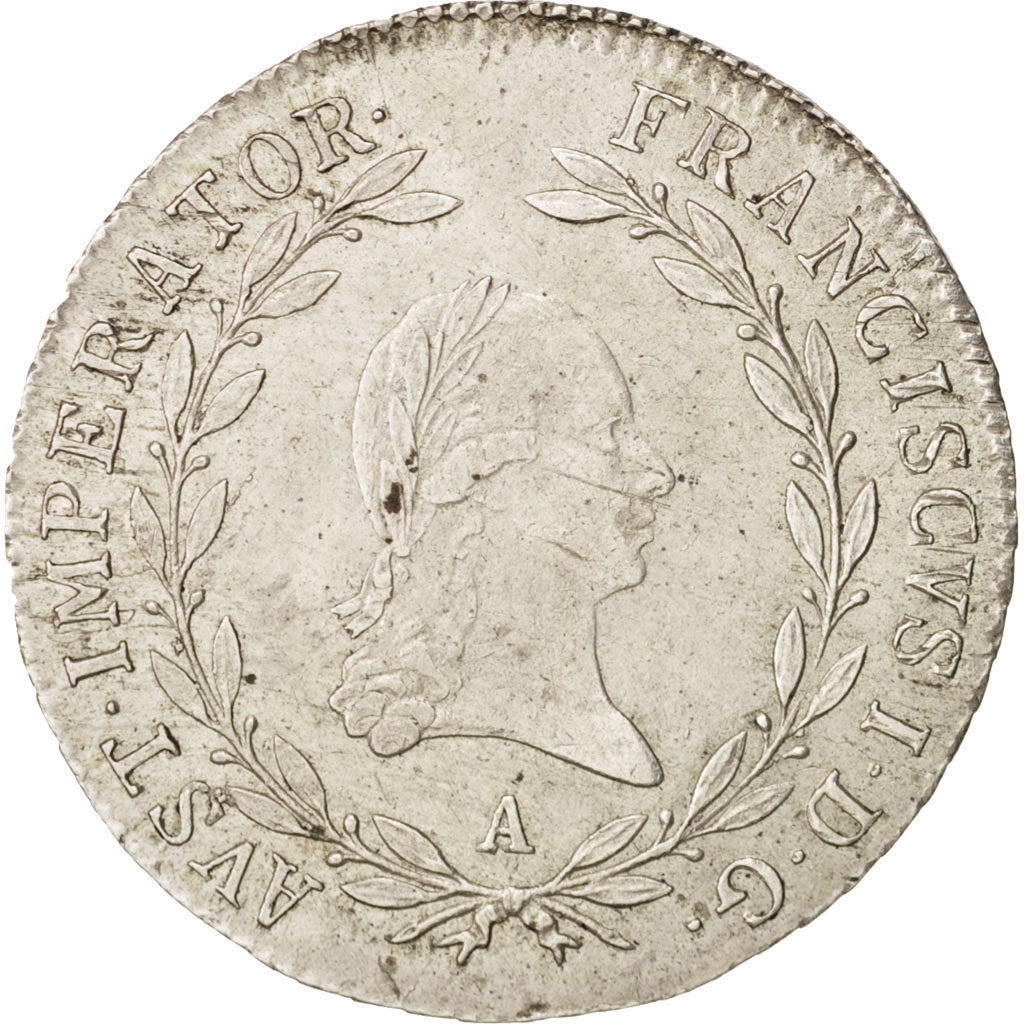 Austria, Ferdinand I, 20 Kreuzer, 1809, Vienne, AU(50-53), Silver, KM:2141