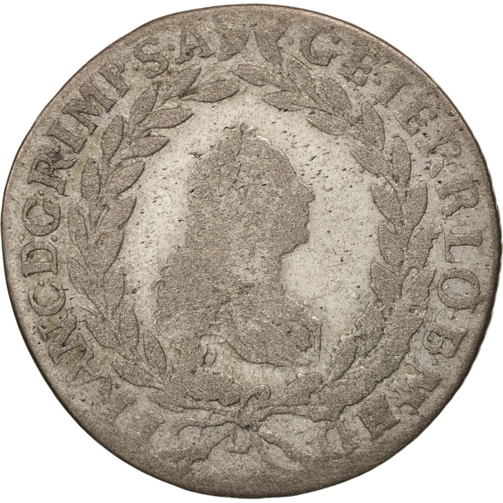 Austria, Franz I, 10 Kreuzer, 1759, Vienna, VF(20-25), Silver, KM:2023