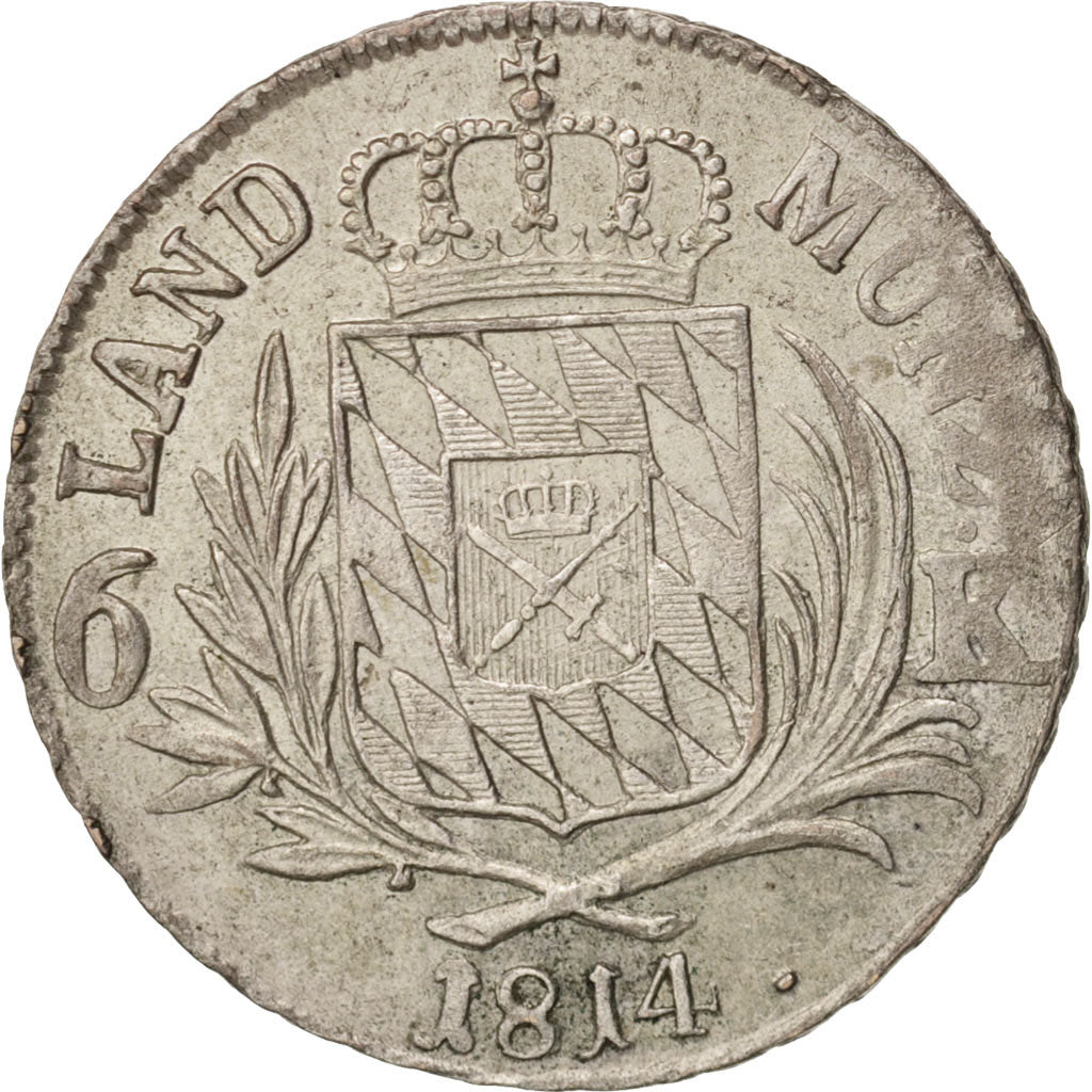 Coin, German States, BAVARIA, Maximilian IV, Josef, 6 Kreuzer, 1814, EF(40-45)