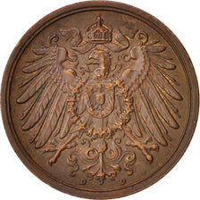 GERMANY - EMPIRE, Wilhelm II, 2 Pfennig, 1907, AU(50-53), Copper, KM:16