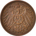 GERMANY - EMPIRE, Wilhelm II, 2 Pfennig, 1907, AU(50-53), Copper, KM:16
