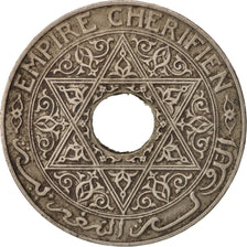 Morocco, Yusuf, 25 Centimes, 1921, bi-Bariz, Paris, EF(40-45), Copper-nickel