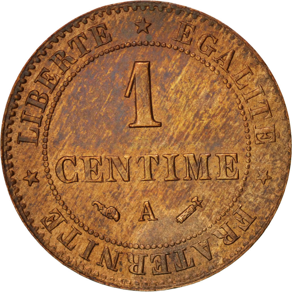 Moneda, Francia, Cérès, Centime, 1887, Paris, EBC, Bronce, KM:826.1