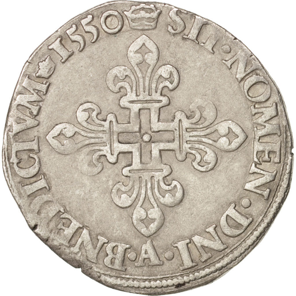 Francia, Gros de Nesle, 1550, Paris, MB+, Argento, Sombart:4456