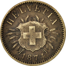 Coin, Switzerland, 5 Rappen, 1874, Bern, EF(40-45), Billon, KM:5
