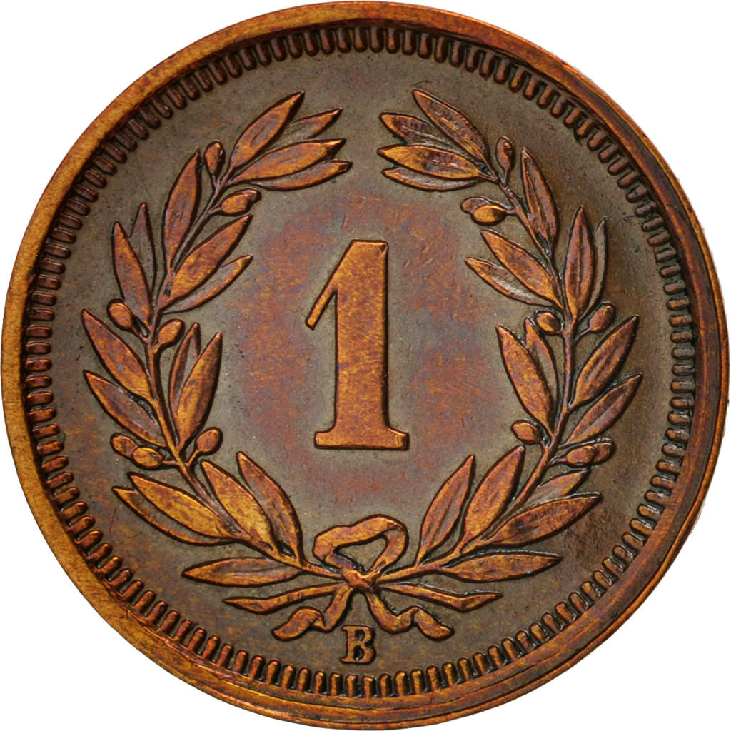 Switzerland, Rappen, 1934, Bern, AU(55-58), Bronze, KM:3.2