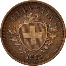 Switzerland, Rappen, 1931, Bern, AU(50-53), Bronze, KM:3.2
