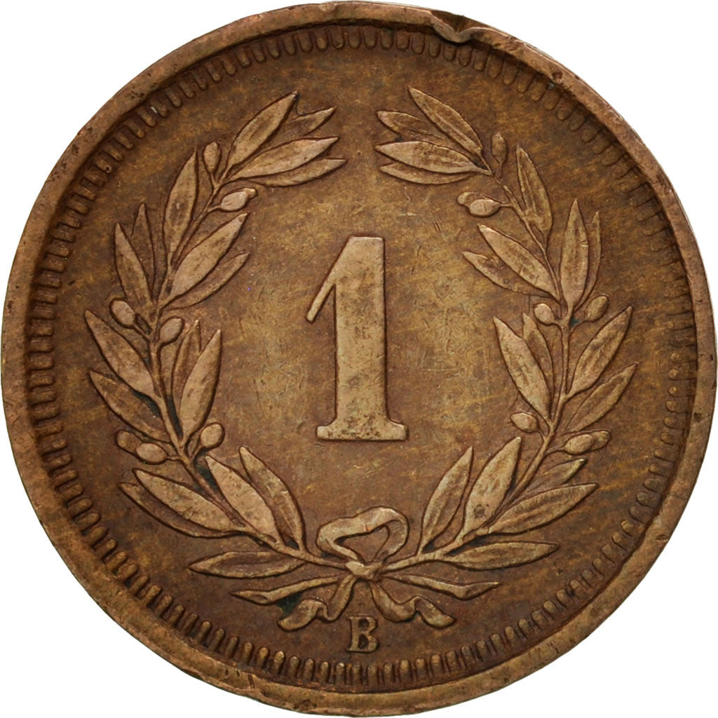 Switzerland, Rappen, 1931, Bern, AU(50-53), Bronze, KM:3.2