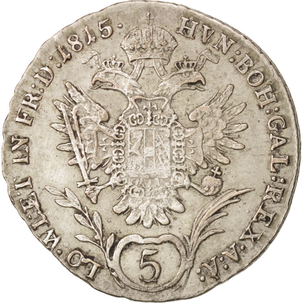 Moneda, Austria, Franz II (I), 5 Kreuzer, 1815, MBC, Plata, KM:2122