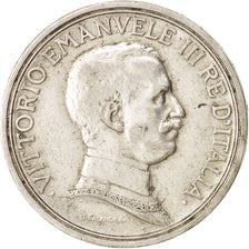 Italy, Vittorio Emanuele III, 2 Lire, 1915, Rome, EF(40-45), Silver, KM:55
