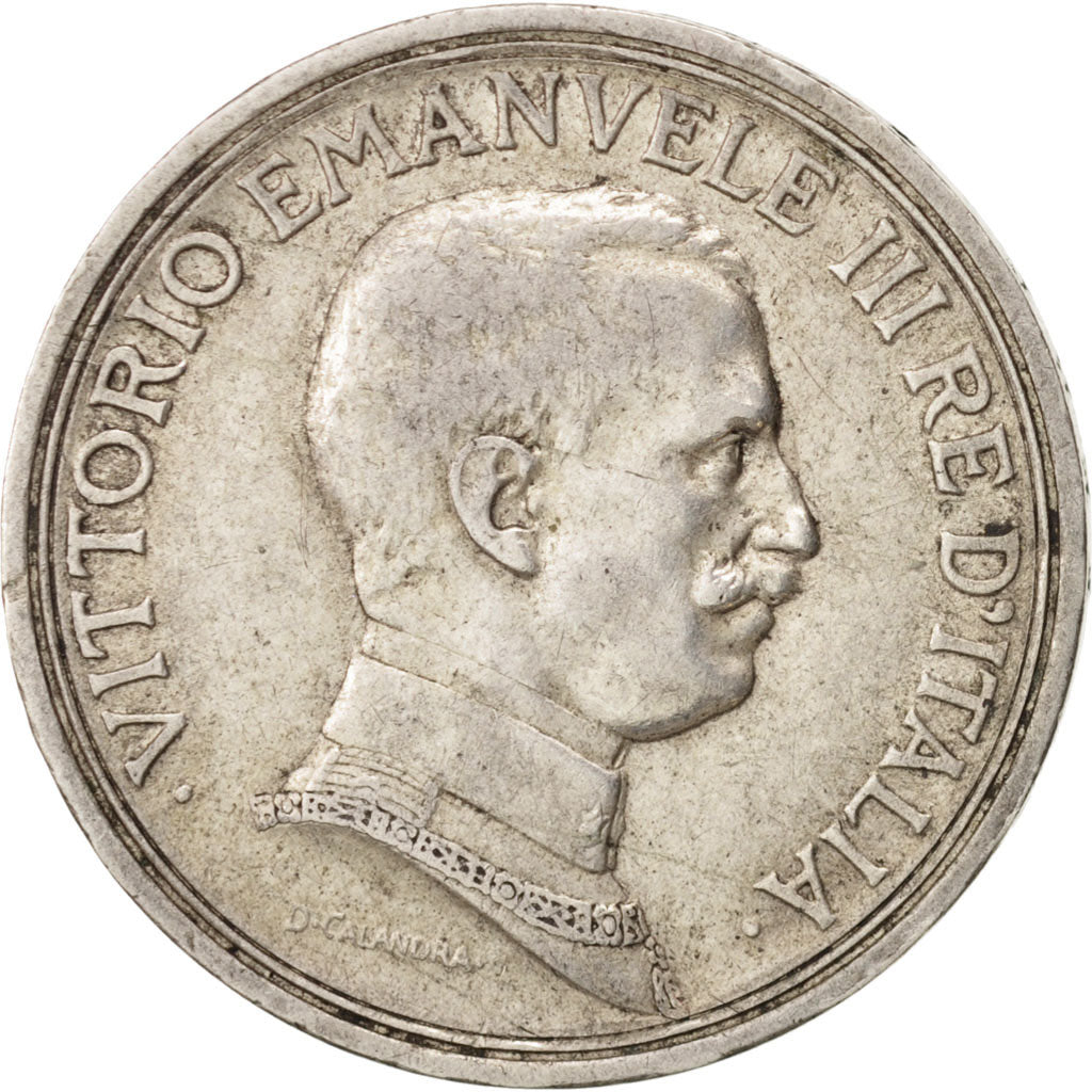 Coin, Italy, Vittorio Emanuele III, 2 Lire, 1915, Rome, EF(40-45), Silver, KM:55
