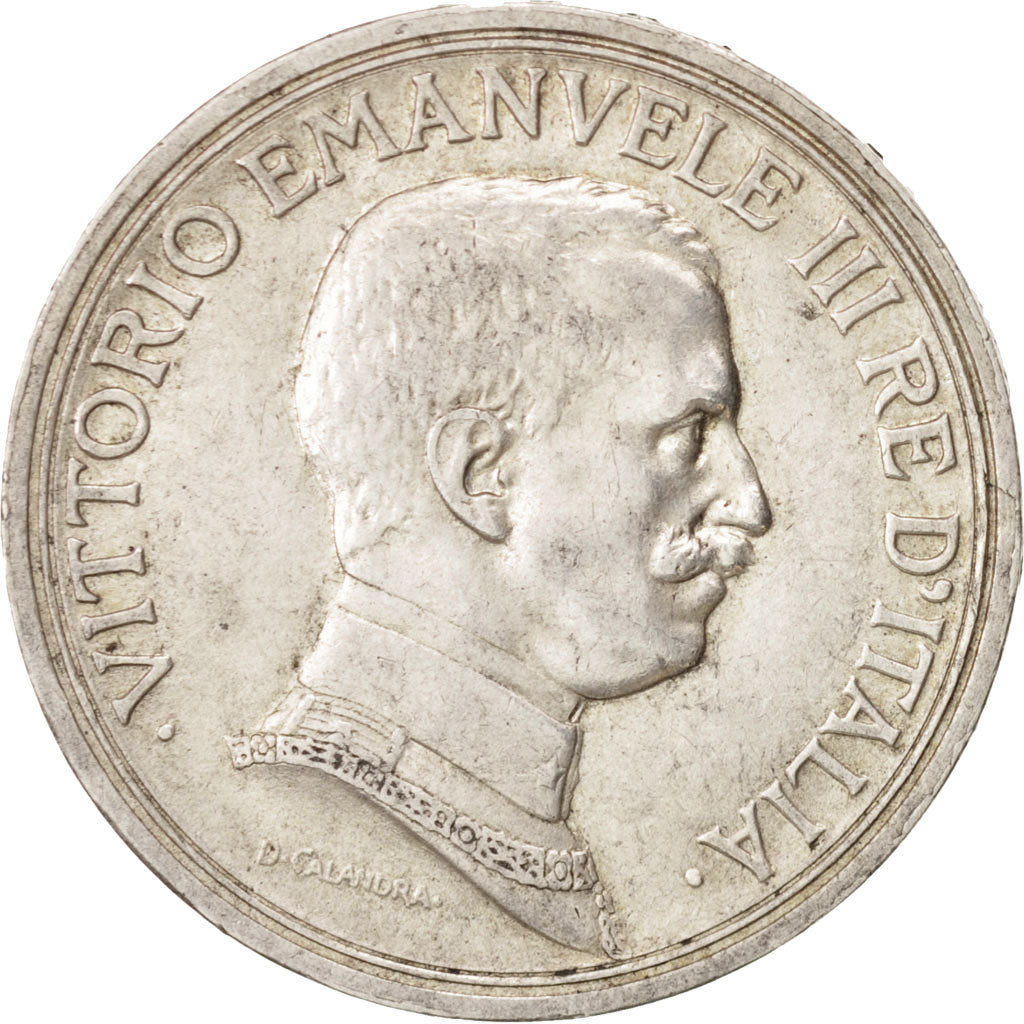 Coin, Italy, Vittorio Emanuele III, 2 Lire, 1915, Rome, AU(50-53), Silver, KM:55