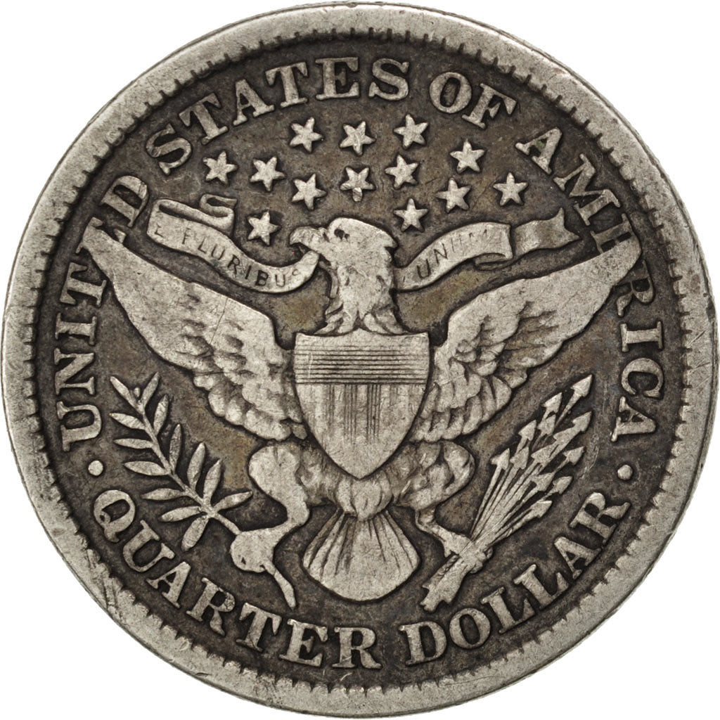 Stati Uniti, Barber Quarter, Quarter, 1893, U.S. Mint, New Orleans, MB+, Arge...
